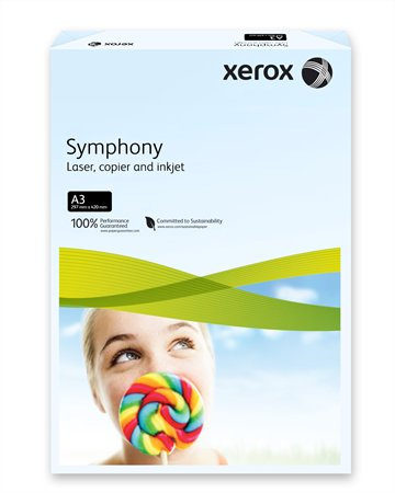 Kancelársky papier, farebný, A3, 80 g, XEROX "Symphony", svetlomodrý (pastelový)