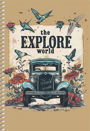 Špirálový zošit, A5, štvorčekový, 96 listov, SHKOLYARYK "Racing Competition", mix 7