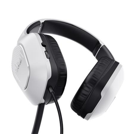 Slúchadlá, s mikrofónom, gaming, TRUST "GXT415 Zirox", biela 2