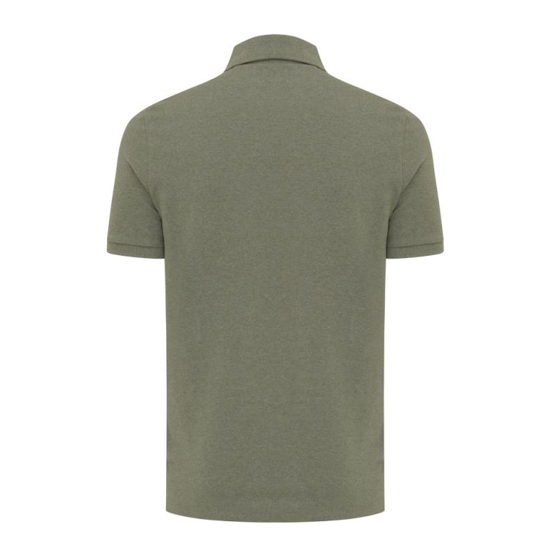 Polo tričko IQONIQ Yosemite z recykl. bavlny heather green XXS 1