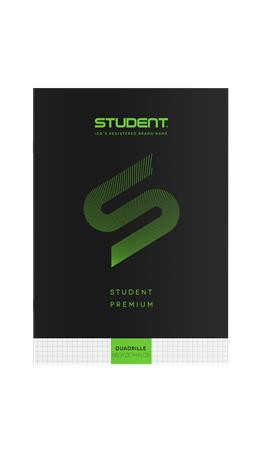 Zošit, A4, štvorčekový, 32 listov, ICO "Student Premium", čierny 4