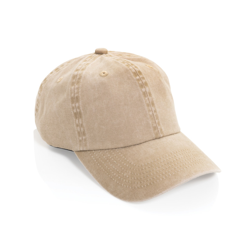 BEAU AWARE™ 6-panelová šiltovka z 270 gsm bavlneného twillu béžová 1