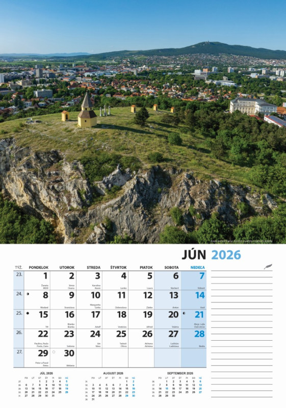 Nástenný kalendár Slovensko z výšky 2026 7