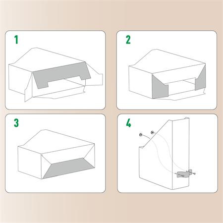 Zakladač, kartónový, 100 mm, LEITZ "Puro", čierny 6