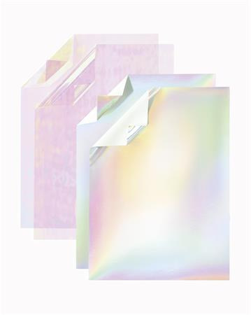 Dekoračný kartón s fóliou, sada, irizujúci, 25x35 cm, 6+6 listov, FOLIA 4
