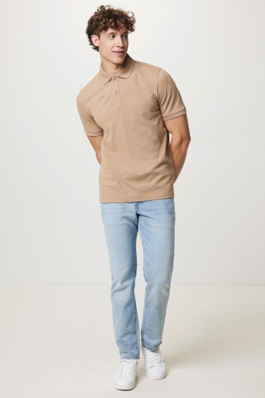 Polo tričko IQONIQ Yosemite z recykl. bavlny heather brown XXS 7
