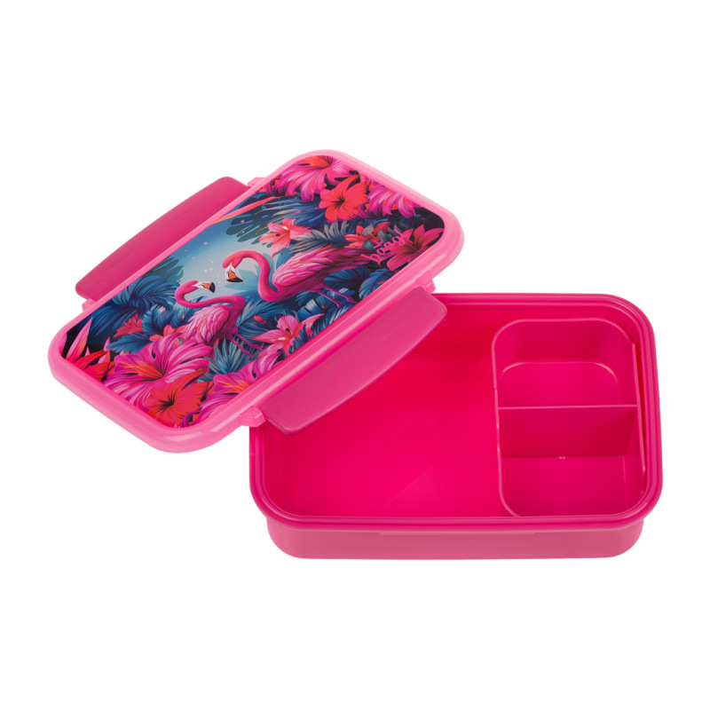 BAAGL Box na desiatu s priehradkami Flamingo 2