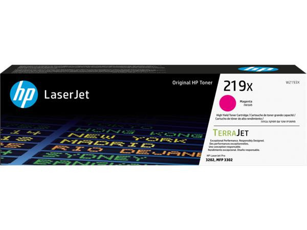Toner W2193X, magenta, pre tlačiareň HP LaserJet Pro 3202, HP 219X, výťažnosť 2 500 strán