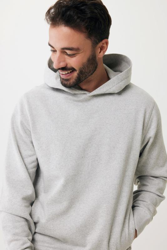 Mikina s bočnými vreckami Iqoniq Yengo z rec. bavlny light heather grey XXL 14