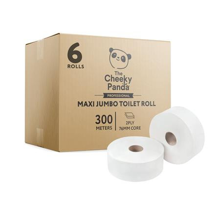 CHEEKY PANDA Toaletný papier, bambusový, 2-vrstvový, veľký kotúč, priemer: 24,2 cm, 300 m/kotúč, 6 kotú 1