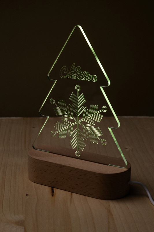 Woodify Xmas LED svetelná trofej na vianočný stromček 1