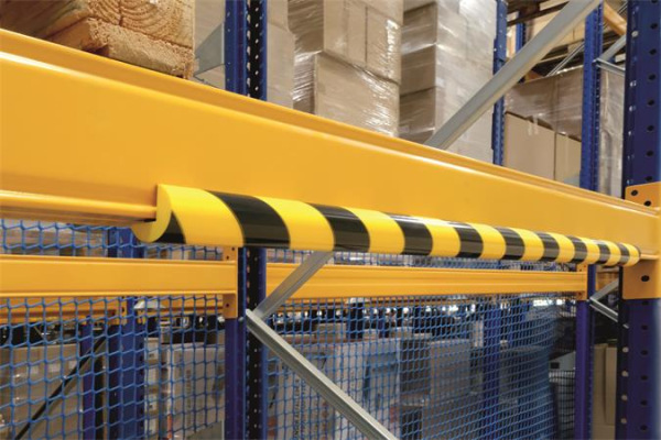 Ochranný profil na hrany, magnetický, DURABLE "E25R", žltý-čierny 4