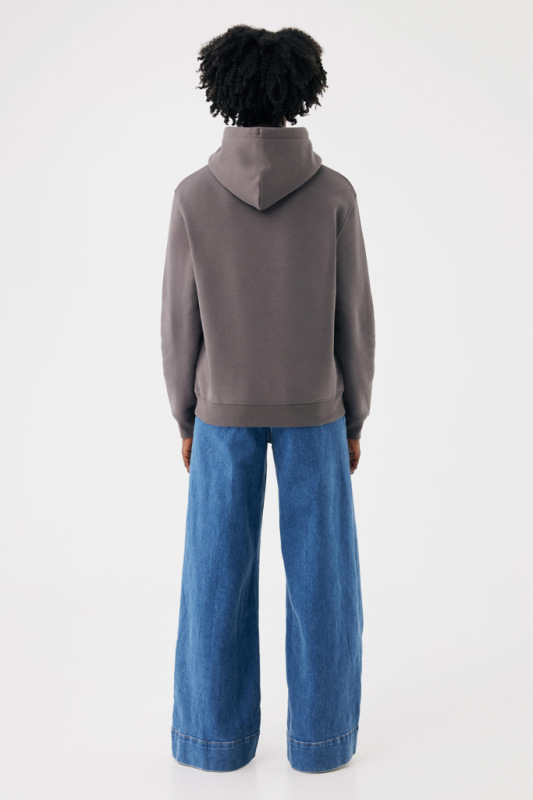 IQONIQ Joshua Unisex mikina s kapucňou z rec. bavlny antracitová XXL 7