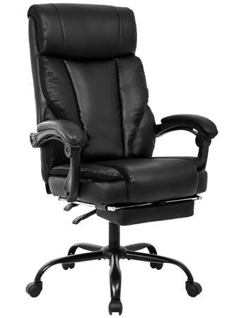 . Kancelárska stolička, textilná koža, vysúvateľná opierka nôh , "Canberro", čierna