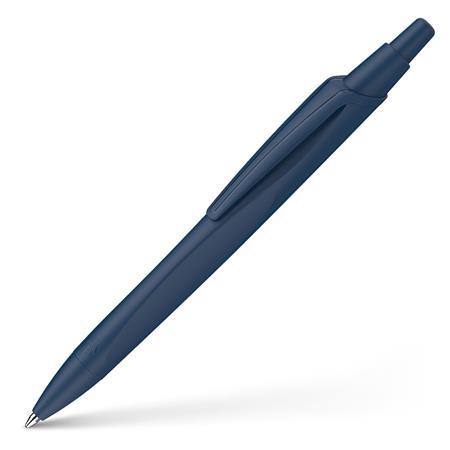 Gulôčkové pero, 0,5 mm, stláčací mechanizmus, tmavomodrá farba tela, SCHNEIDER „Reco”, mod 2