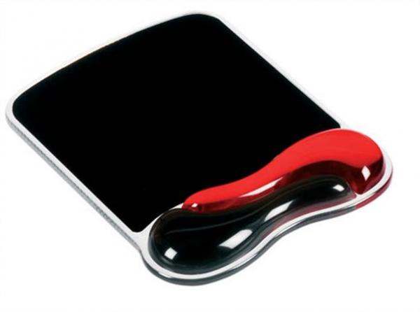 Gélová podložka pod myš, gélová, KENSINGTON "DuoGel", červená/čierna