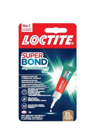 Sekundové lepidlo, gél, 3 g, HENKEL "Loctite Super Bond Repositionable Gel"