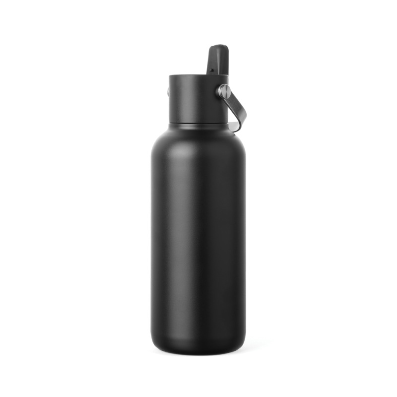 VINGA Cael RCS nerezová fľaša so slamkou 600 ml čierna 4