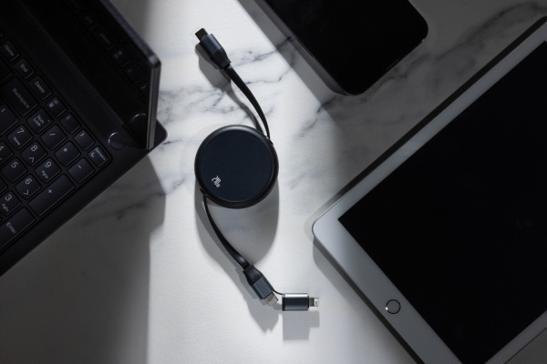 Terra RCS recyklovaný hliníkový zasúvateľný 240W 2-v-1 kábel čierna 7