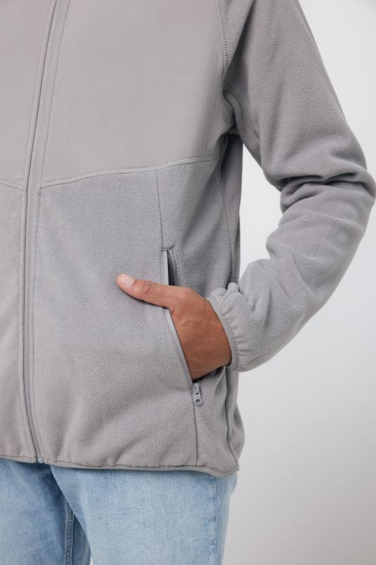 Micro fleece bunda na zips Iqoniq Talung z rec. polyesteru storm grey XS 15