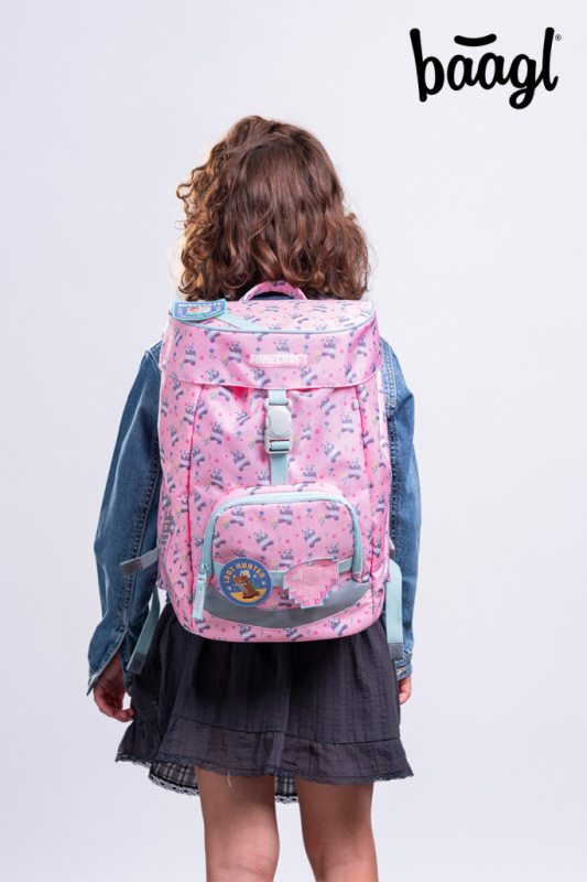 BAAGL Školský batoh Airy Minecraft Panda 12