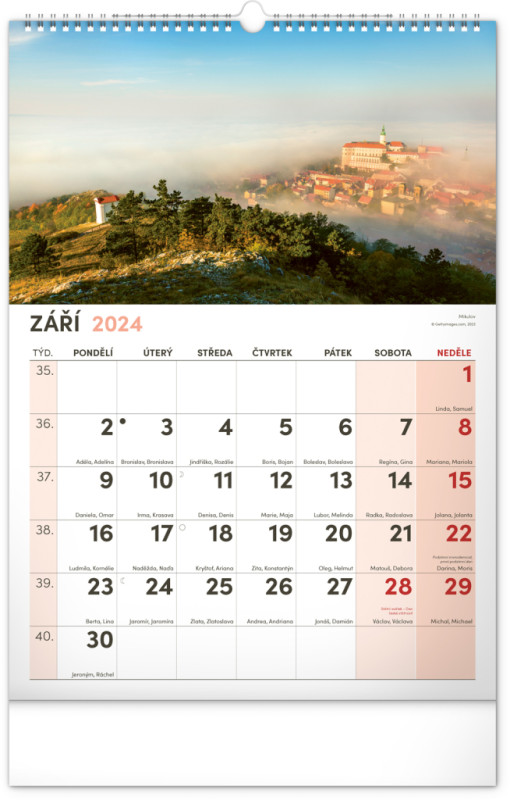 Nástenný kalendár s extra veľkým kalendáriom 2024, 33 × 46 cm 9