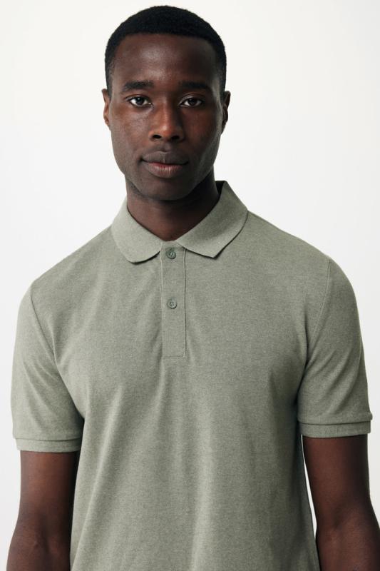 Polo tričko IQONIQ Yosemite z recykl. bavlny heather green XXS 13