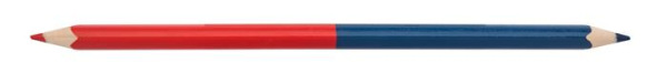 Poštová ceruzka, trojhranná, tenká, ICO, červená-modrá 1