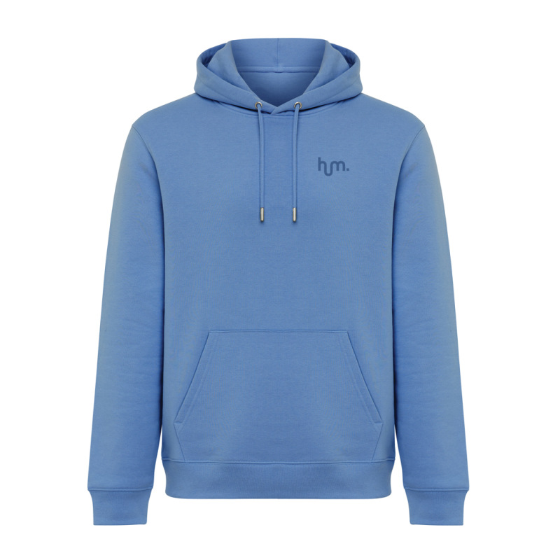IQONIQ Joshua Unisex mikina s kapucňou z rec. bavlny moon blue L 4