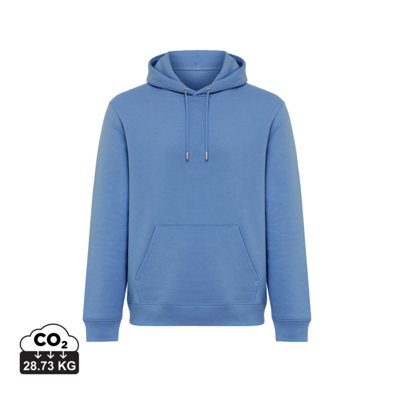 IQONIQ Joshua Unisex mikina s kapucňou z rec. bavlny moon blue L