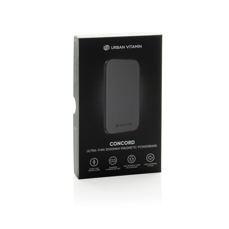 Urban Vitamin Concord RCS ultra-tenká 3000 mAh powerbanka čierna 14