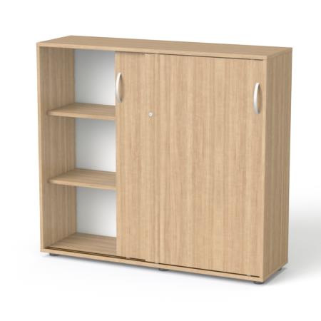 Skriňa, s posuvnými dverami, policová, MAYAH "Freedom SV-13", jaseň 2