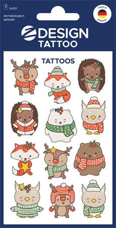 Tetovacie nálepky, 1 hárok, 76x120 mm, AVERY ZWECKFORM, "Z-Design No.54151", zvieratá