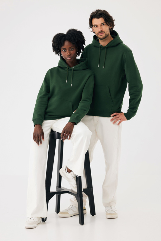 IQONIQ Joshua Unisex mikina s kapucňou z rec. bavlny forest green XXL 16