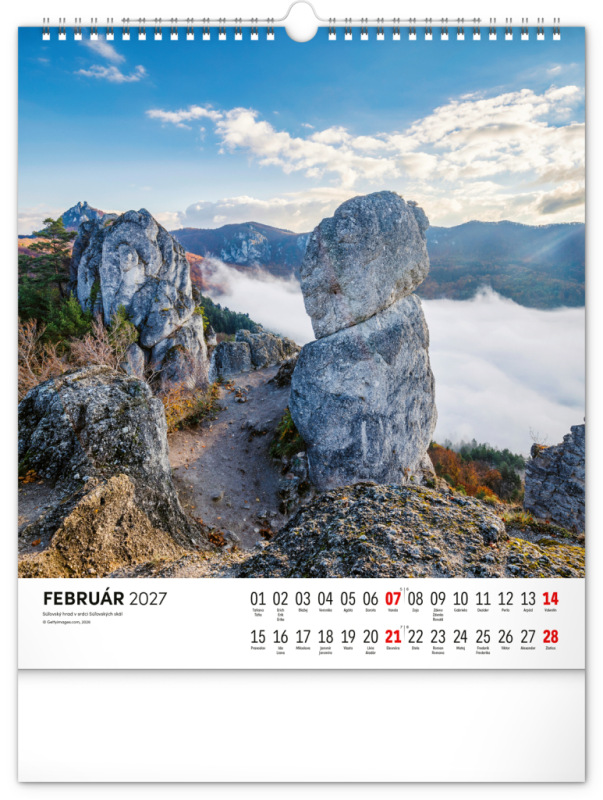 NOTIQUE Nástenný kalendár Čarokrásne Slovensko 2027, 30 x 34 cm 2