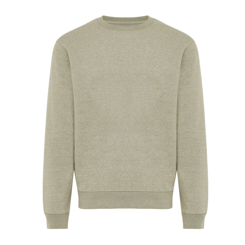 IQONIQ Toria Unisex mikina s okrúhl. výstrihom z rec. bavlny light heather green M 1