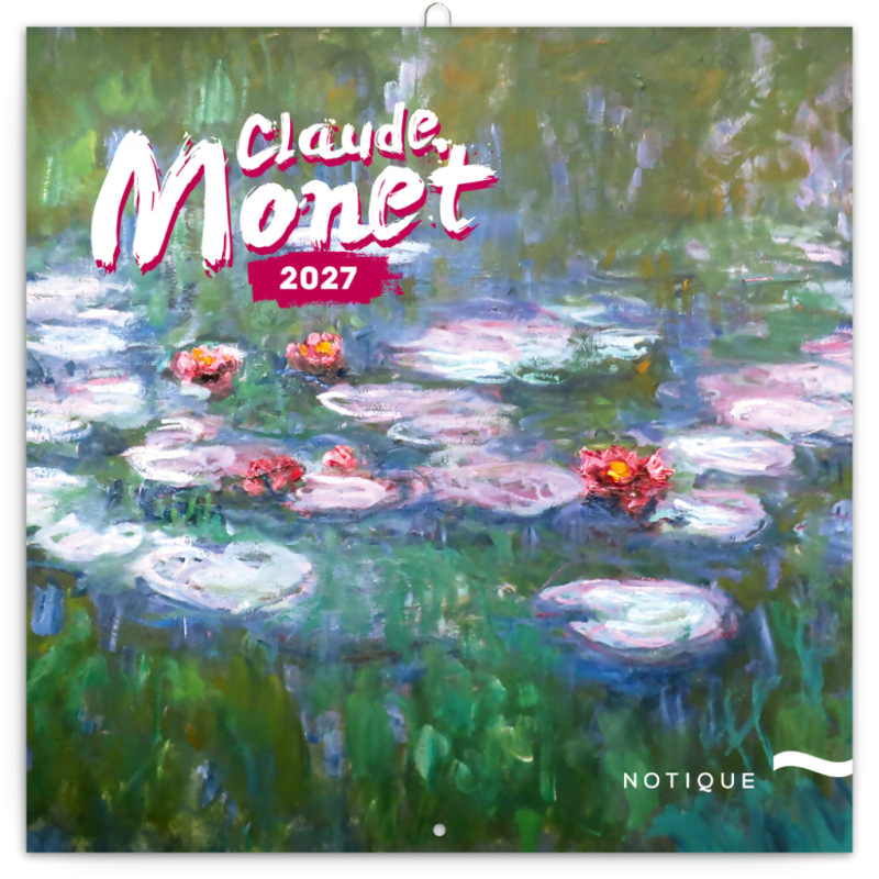 NOTIQUE Grid calendar Claude Monet 2027, 30 x 30 cm