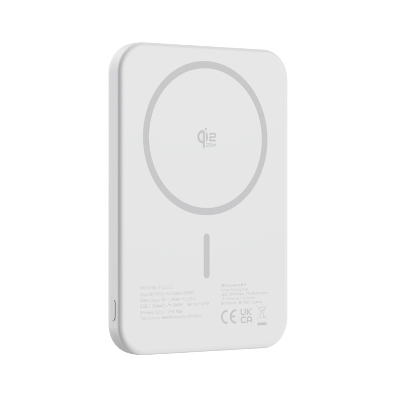 Urban Vitamin Pomona 5000 mAh Qi2.2 25W magnet. powerbanka strieborná 1