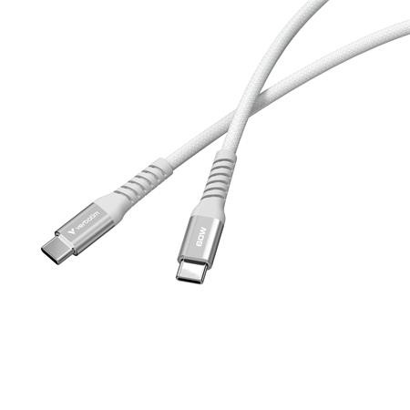 USB kábel, USB-C – USB-C, 1,2 m, 60 W, magnetický, VERBATIM, sivý 3