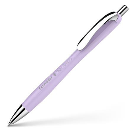 Guľôčkové pero, 0,7 mm, stláčací mechanizmus, SCHNEIDER "Slider Rave XB", svetlosivé 5