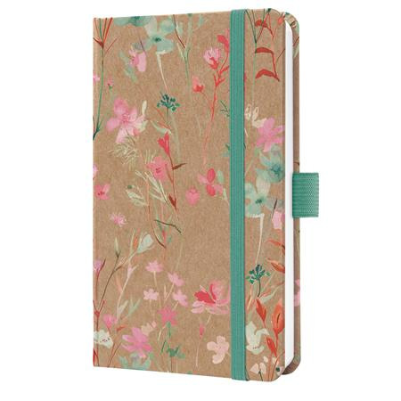 Diár, A6, týždenný, 2027, tvrdá obálka, SIGEL "Jolie", Green Floral Serenity