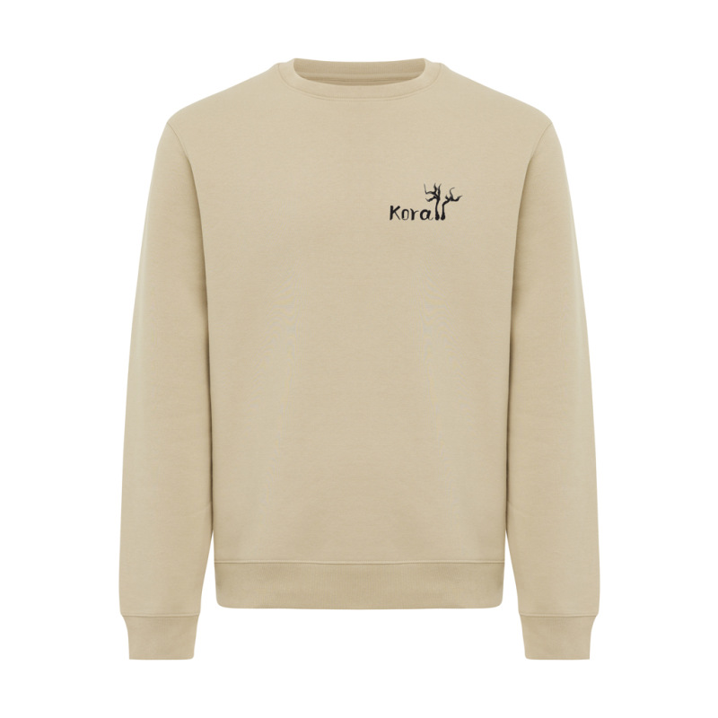 IQONIQ Toria Unisex mikina s okrúhl. výstrihom z rec. bavlny desert XXL 4