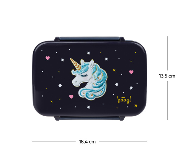 BAAGL Box na desiatu s priehradkami Unicorn Gold 3
