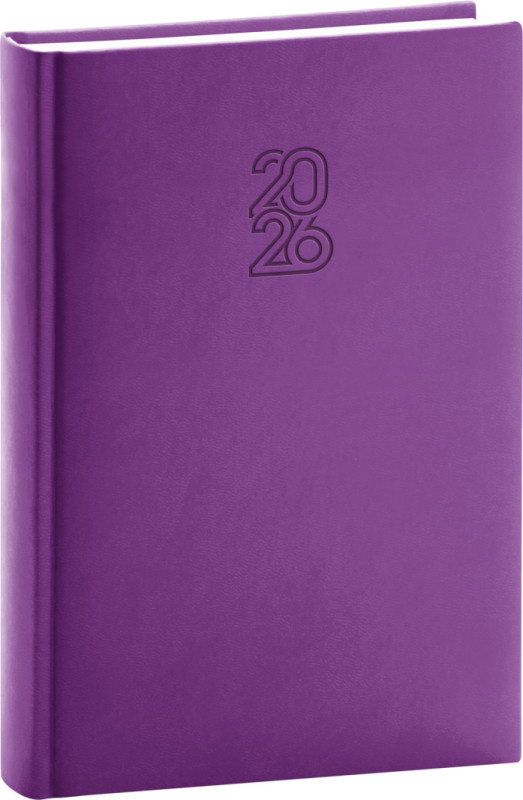 NOTIQUE Denný diár Aprint 2026, fialový, 15 x 21 cm