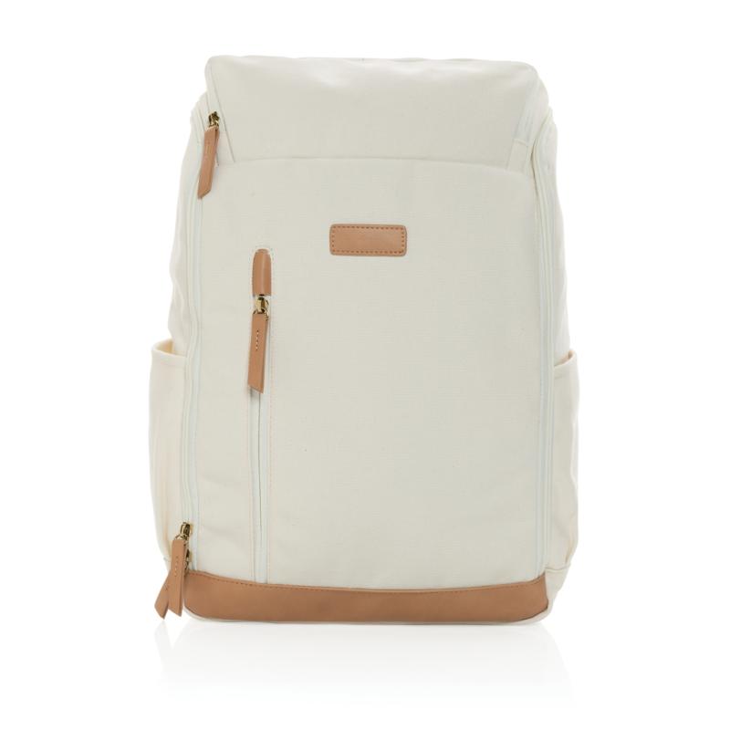 Batoh na 15" notebook Impact z 16 oz. recykl. canvas AWARE™ off white 2