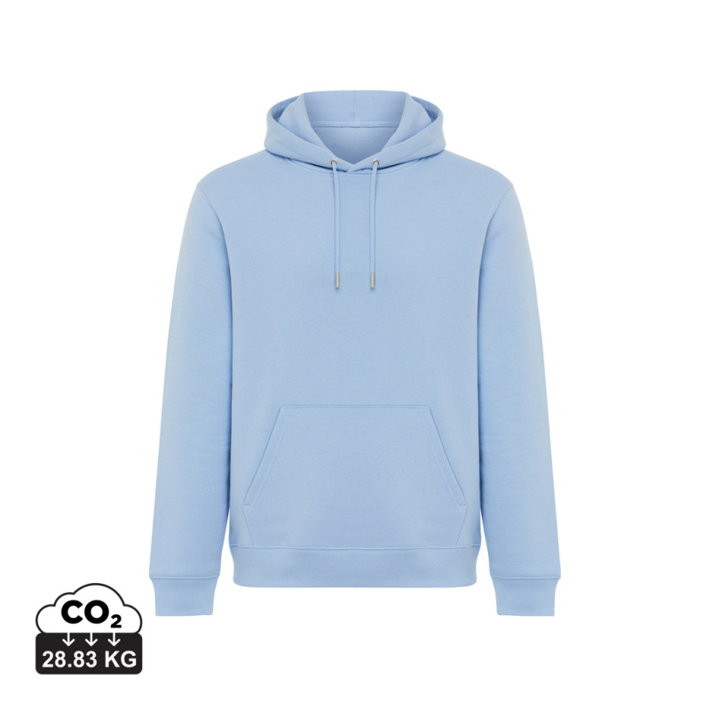 IQONIQ Joshua Unisex mikina s kapucňou z rec. bavlny sky blue M