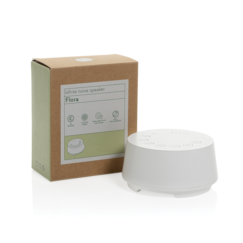 Flora RCS reproduktor s white noise z recyklovaného plastu biela 2