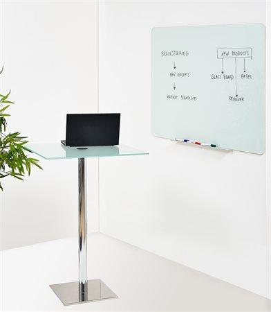 Magnetická sklenená tabuľa, 90x60cm, VICTORIA, biela