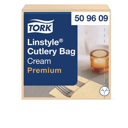 Servírovacie servítky, priemyselne kompostovateľné, 1-vrstvové, 39x39 cm, Premium, TORK "L 1