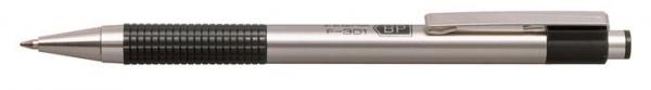 ZEBRA Guľôčkové pero, 0,24 mm, stláčací mechanizmus, nehrdzavejúca oceľ, čierna farba tela, ZEBR